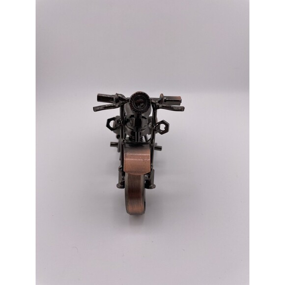Handmade Metal Motorcycle Copper Color - Picture 2 of 6